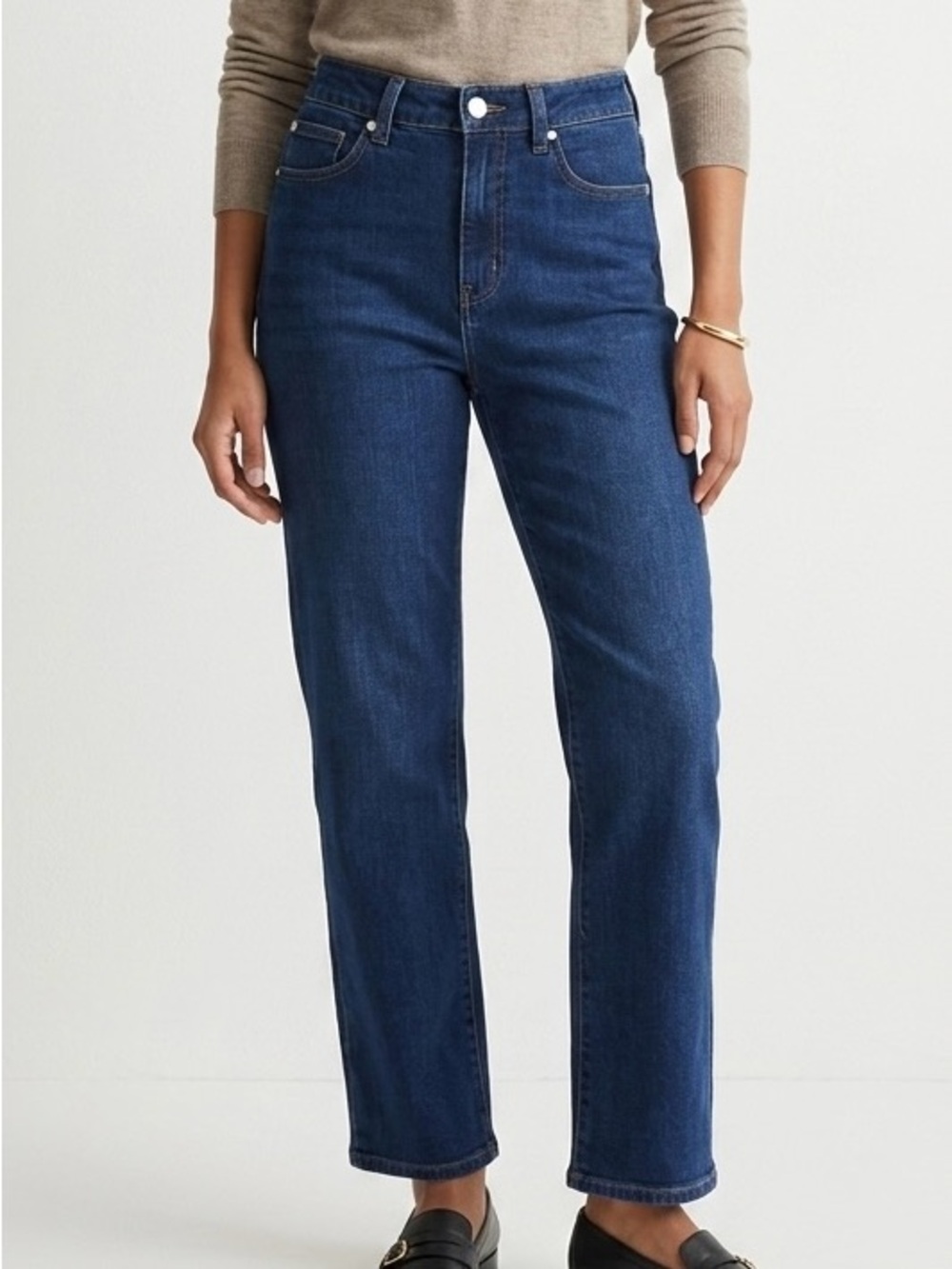 Quince Dark Blue Straight Leg Jeans